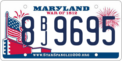 MD license plate 8BJ9695