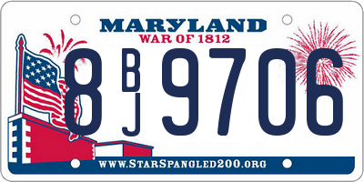 MD license plate 8BJ9706