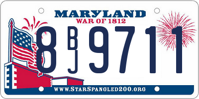 MD license plate 8BJ9711