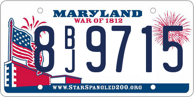 MD license plate 8BJ9715