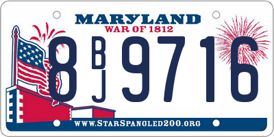 MD license plate 8BJ9716