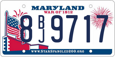 MD license plate 8BJ9717