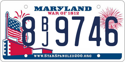 MD license plate 8BJ9746