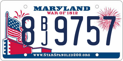 MD license plate 8BJ9757
