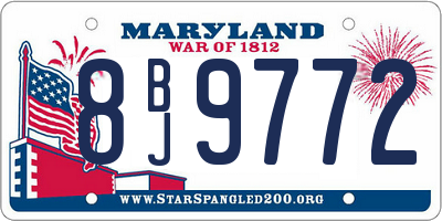MD license plate 8BJ9772