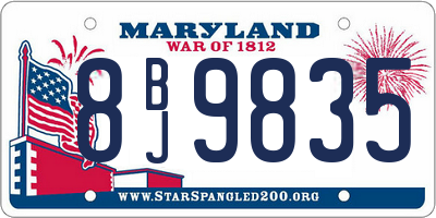 MD license plate 8BJ9835