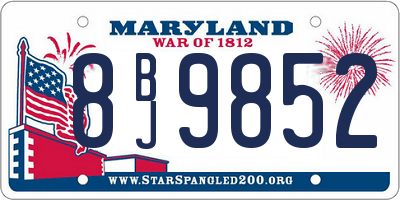 MD license plate 8BJ9852
