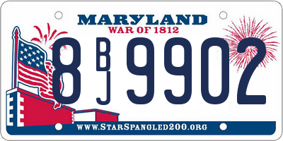 MD license plate 8BJ9902