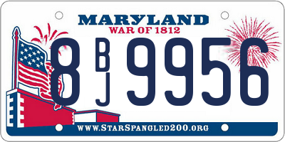 MD license plate 8BJ9956