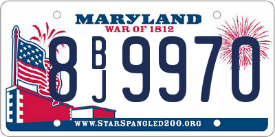 MD license plate 8BJ9970