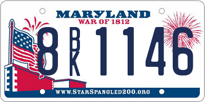 MD license plate 8BK1146