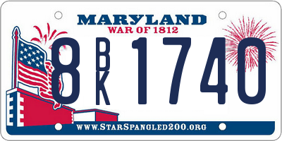 MD license plate 8BK1740