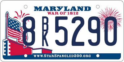 MD license plate 8BK5290