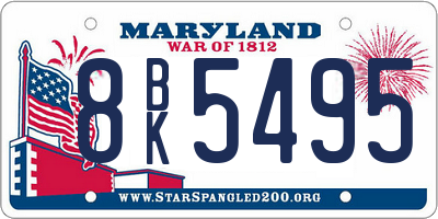 MD license plate 8BK5495
