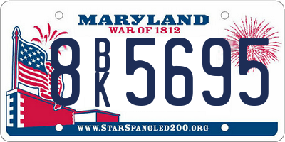 MD license plate 8BK5695
