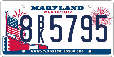 MD license plate 8BK5795