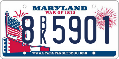 MD license plate 8BK5901