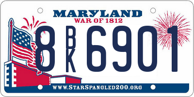 MD license plate 8BK6901