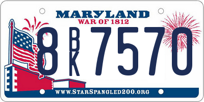 MD license plate 8BK7570