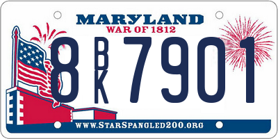 MD license plate 8BK7901