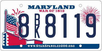 MD license plate 8BK8119