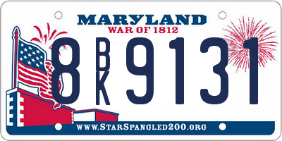 MD license plate 8BK9131