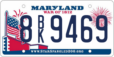 MD license plate 8BK9469