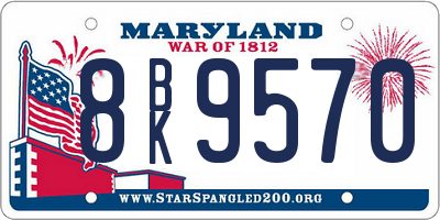 MD license plate 8BK9570