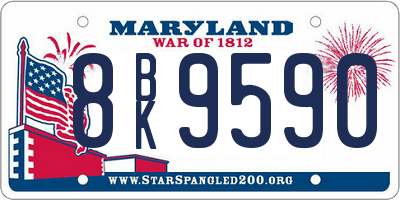 MD license plate 8BK9590