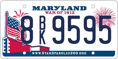 MD license plate 8BK9595