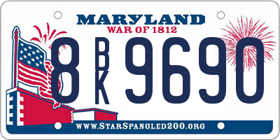 MD license plate 8BK9690