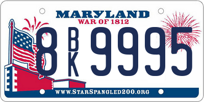 MD license plate 8BK9995