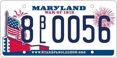 MD license plate 8BL0056