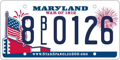 MD license plate 8BL0126
