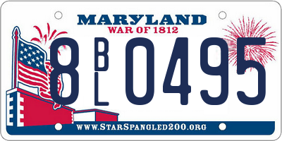 MD license plate 8BL0495