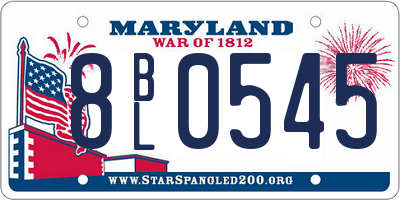 MD license plate 8BL0545