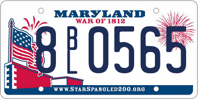 MD license plate 8BL0565