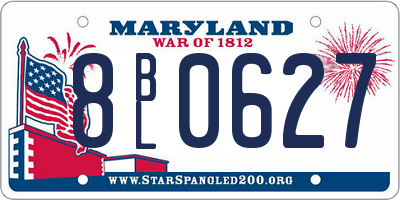 MD license plate 8BL0627