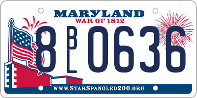 MD license plate 8BL0636