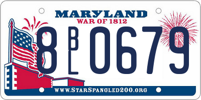 MD license plate 8BL0679