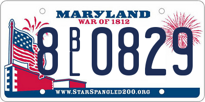MD license plate 8BL0829