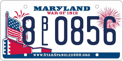 MD license plate 8BL0856