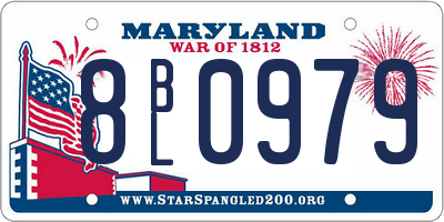 MD license plate 8BL0979