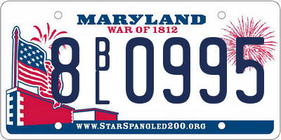 MD license plate 8BL0995