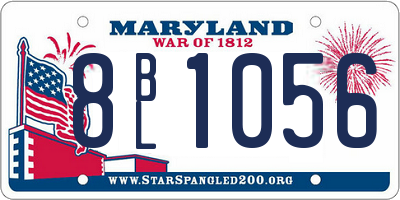 MD license plate 8BL1056