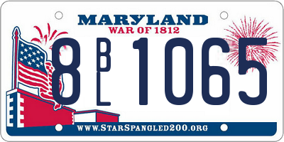 MD license plate 8BL1065