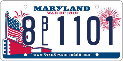 MD license plate 8BL1101