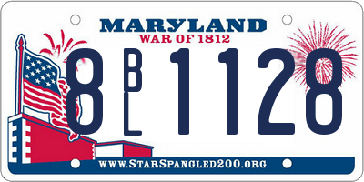 MD license plate 8BL1128