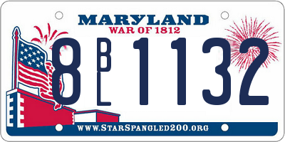 MD license plate 8BL1132