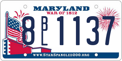 MD license plate 8BL1137